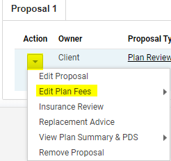 Edit Plan Fees